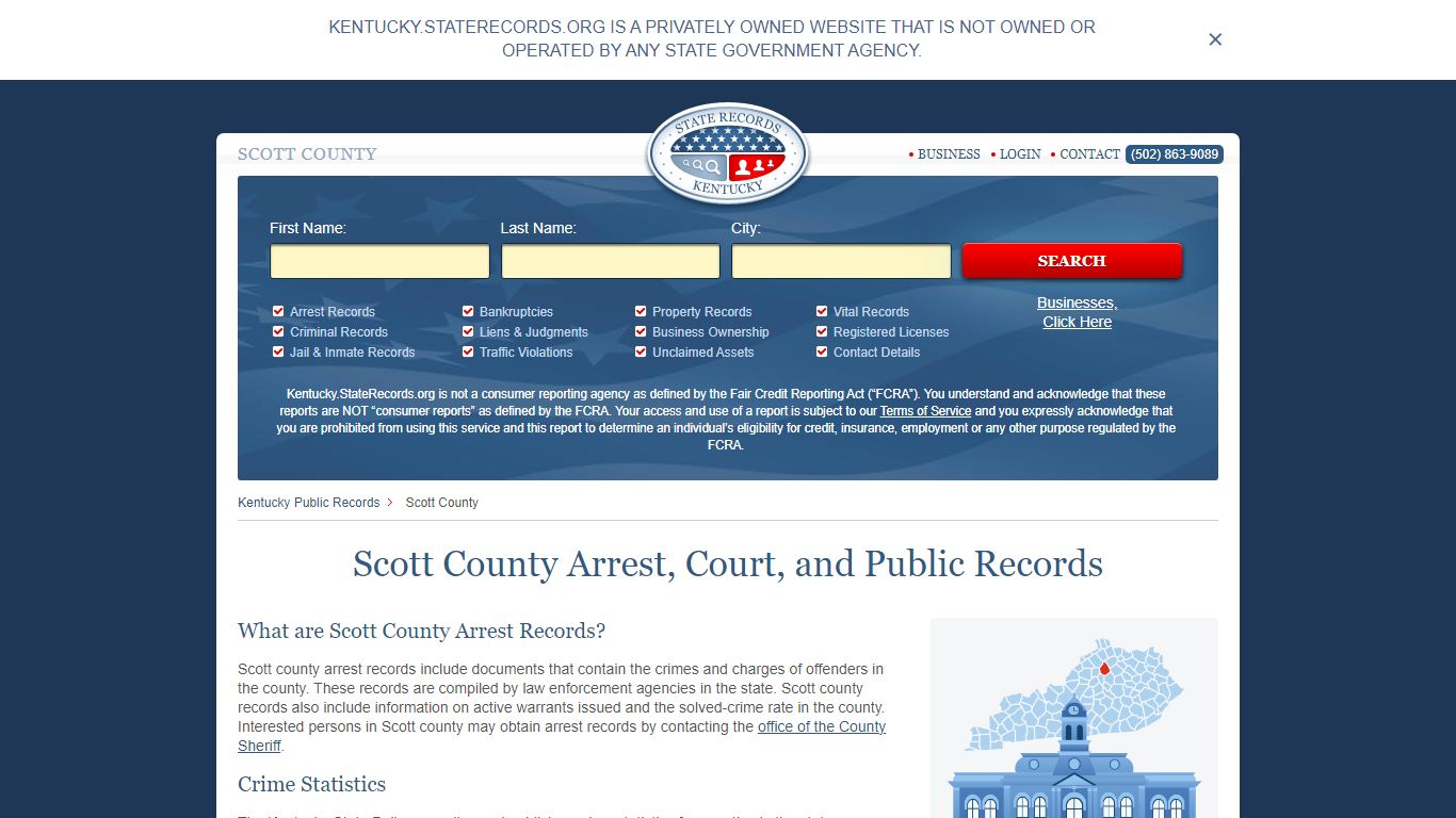 Scott County Arrest, Court, and Public Records