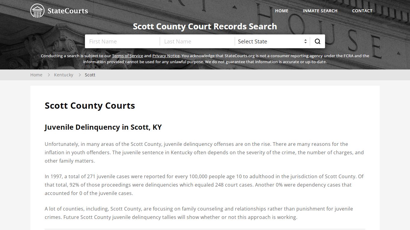 Scott County, KY Courts - Records & Cases - StateCourts